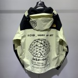 The North Face x Brain Dead Co-Branded Graffiti Punching Jacket Unisex Embroidery Windproof Waterproof Jacket