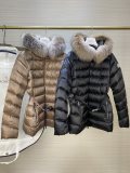 Moncler Classic Fashion Women Down Jacket Fur Collar Hoodies Waistband Feather CUPIDONE Down Jacket Coats