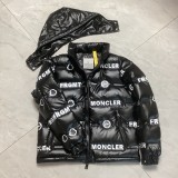 Moncler Unisex Classic Letter Logo Fashion Down Jacket Lightweight Breathable Down Jacket Coats