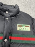 Gucci Classic Logo Print Unisex Down Jacket Coats Reflective Jacquard Obscure Down Jacket Coat
