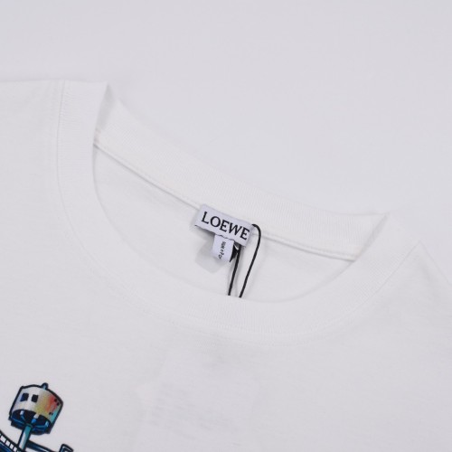 Loewe Drift Island Print Short Sleeve Round Neck Cotton T-shirt