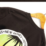 Rhude Sunset Coconut Logo Printed Short Sleeve Unisex High Street Casual T-Shirt