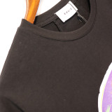 Rhude Coconut Letter Print Couple Short Sleeve Unisex Cotton Oversize T-Shirt