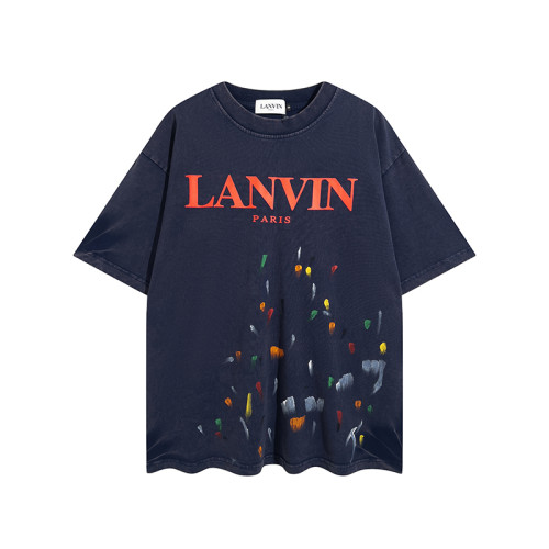 Gallery Dept Speckle Letter Print Short Sleeve Unisex Loose Casual T-shirt