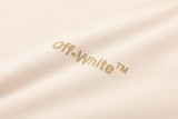 OFF WHITE Classic Cotton  Short Sleeve Crew Neck Graffiti Print T-Shirt