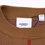 Burberry Unisex Plaid Cotton T-Shirts Fashion Wollens Causal Short Sleeve