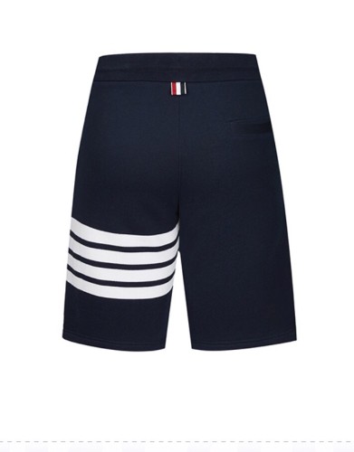 THOM BROWNE Classic Four Stripe Unisex Drawcord Cotton Sports Shorts Casual Blue Pants