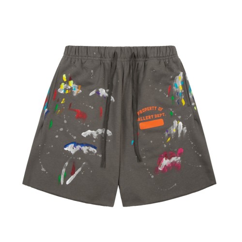 Gallery Dept Hand Painted Graffiti Speckled Ink Shorts Retro Ripped Trousers