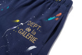 Gallery Dept Fashion Speckle Graffiti Shorts Unisex Curled Casual Sweatpants