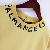 Palm Angels Vintage Retro Collar Letter Print Loose Relaxed Short Sleeve Couple Short Sleeve T-shirt