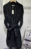 Dior Unisex Fashion Cotton Cut Fleece Jacquard Bathrobe Retro Robes Sports Limited Beachwear