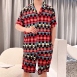 Louis Vuitton Unisex Silk Thick Fabric Skin Friendly Light Comfortable Homewear Fashion Pajamas Suits