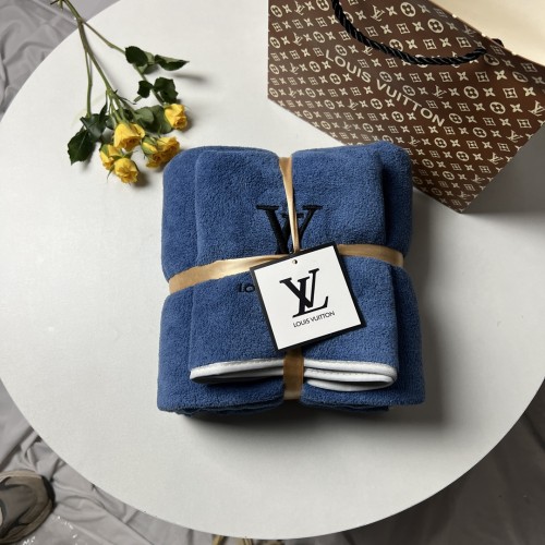 Louis Vuitton Multifunctional Bath Towel Sets Cotton Stroller Cover Blanket Beach Towel Size:35*75/70*140