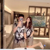 Givenchy Unisex Silk Thick Fabric Skin Friendly Light Comfortable Homewear Fashion Pajamas Suits