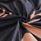 Versace Digital Print Beding Set Crystal Velvet Four-Piece Set Quilt Cover:200*230 Bed Sheet 245*250 Pillowcase 48*74*2