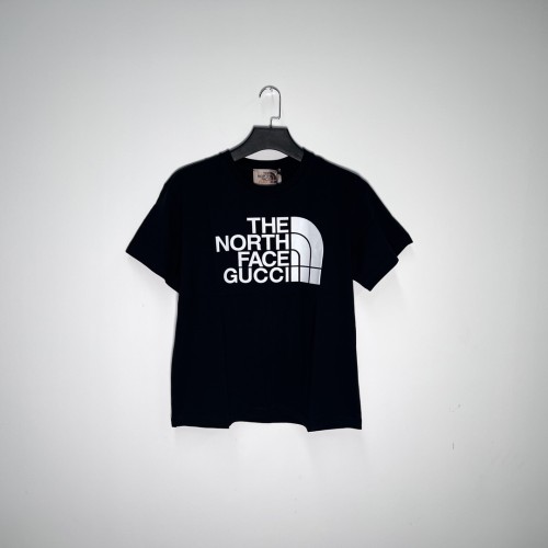 GUCCl x THE NORTH FACE Logo Webbing Print Short Sleeve Unisex Fashion Casual T-Shirts