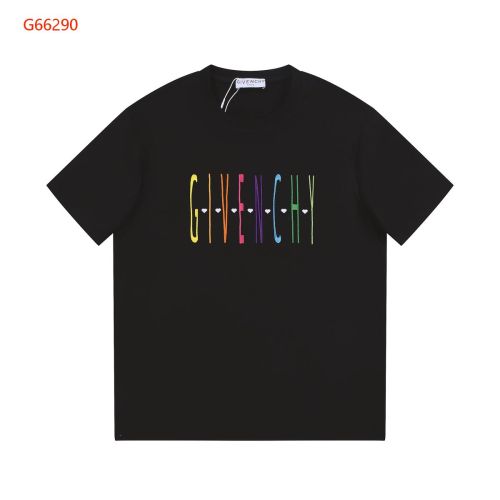 Givenchy Rainbow Letter Embroidery T-shirt Fashion Casual Cotton Short Sleeve