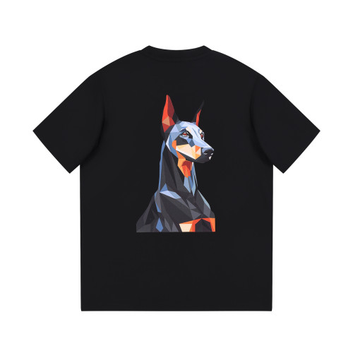 Givenchy Cartoon Dog Print Short Sleeve Unisex Simple Casual T-shirt