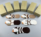 Burberry Classic Logo Cotton Socks Fashion Casual Low Socks Invisible Sock 5 Pairs/Box