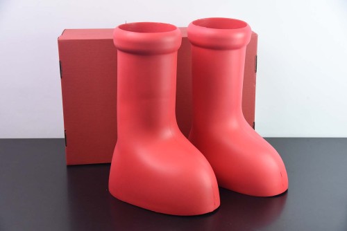 MSCHF R High Unisex Fashion Red Boots Tide Street Shoes