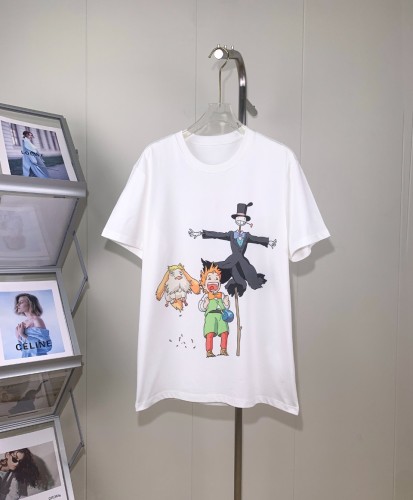 Loewe Fun Cartoon Print T-shirt Unisex Casual Cotton Short Sleeves