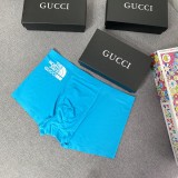 Gucci x The North Face Classic Fashion Light Silky Ice Silk Boxer Briefs Breathable Non-Marking Underwear 3 Pieces/Box
