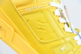 Louis Vuitton LV Trainer Men Casual Chessboard Fashion Cricket Shoes Yellow