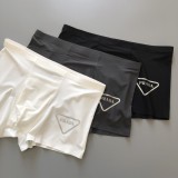 Prada Classic Fashion Boxer Briefs Breathable Dyeing Glue Paste Print Underwear 3 Pieces/Box