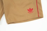 Gucci x Adidas Unisex Classic Embroidery LOGO Cotton Shorts Causal Comfortable Breathable Shorts