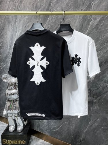 Chrome Hearts Cross Panel Letter Embroidery Short Sleeve
