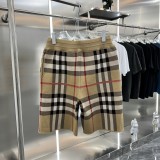 Burberry Unisex Classic Plaid Woolen Shorts Causal Shorts