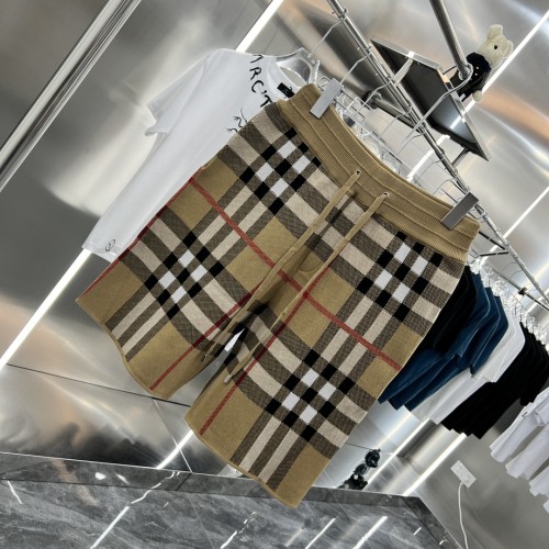 Burberry Unisex Classic Plaid Woolen Shorts Causal Shorts