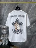 Chrome Hearts Palm Sanskrit Cross Short Sleeve Fashion Cotton Casual T-shirt
