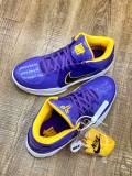Nike Kobe 4 Protro Lakers Low Top Sports Basketball Shoes