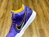 Nike Kobe 4 Protro Lakers Low Top Sports Basketball Shoes