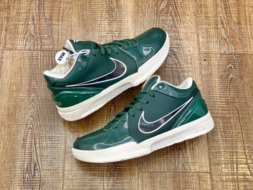 Nike Kobe 4 Protro Dark Green Bucks Low Top Sports Basketball Shoes
