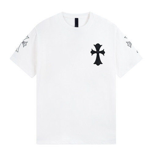Chrome Hearts Embroidered Cross Short Sleeve Fashion Casual Cotton T-shirt