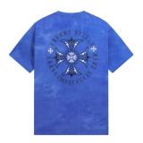 Chrome Hearts Sanskrit Cross Short Sleeve Unisex Cotton Loose T-shirt