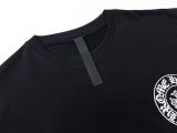 Chrome Hearts Horseshoe Cross Print Short Sleeve Unisex Splash-ink Cotton T-shirt