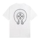 Chrome Hearts Foam Horseshoe Cross Short Sleeve Classic Cotton Loose T-shirt 
