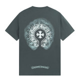 Chrome Hearts Ghost Sanskrit Horseshoe Print Short Sleeve Unisex High Street Casual T-shirt