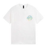 Chrome Hearts Unisex Horseshoe Sanskrit Cross Print Cotton T-shirt Tee