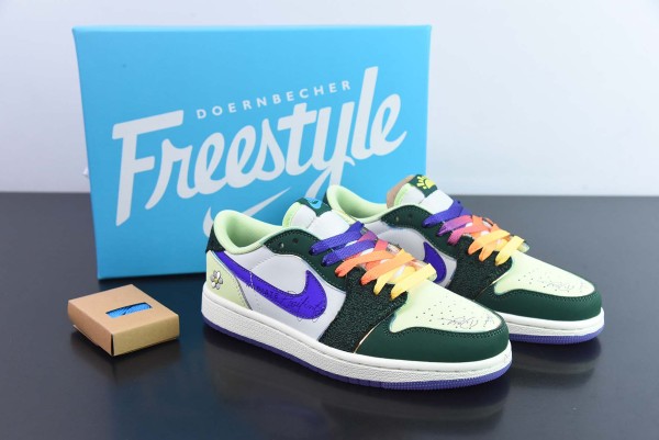 Nike Air Jordan 1 Retro Low OG Doernbecher 2023 Low Unisex Retro Sneakers Casual Running Shoes