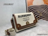Burberry Fashion Canvas Postman Bag Retro Hand Bag Size：25*9*19 CM