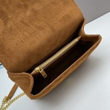 Yves Saint Laurent Monogram College Frosted Belt Tassel Messenger Bag Size：24*17*6CM