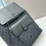 Dior Leisure Fashion Backpack Black Size：33*40*17 CM