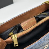 Yves Saint Laurent Denim Small Fragrant Style Shoulder Bag Size：25*14*9 CM