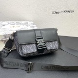 Dior Hit The Road Handbag Nylon Jacquard Shoulder Strap Crossbody Bag Size：27*17*9 CM