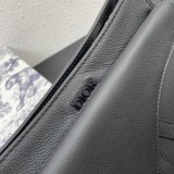 Dior Men's Full Skin Dumpling Bun Black Saddle Shoulder Bag Size：24*17*8 CM