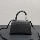 Balenciaga Cowhide Chain Half Moon Hourglass Bag